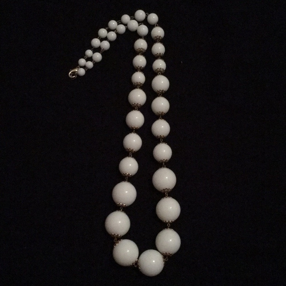 White beaded necklace
